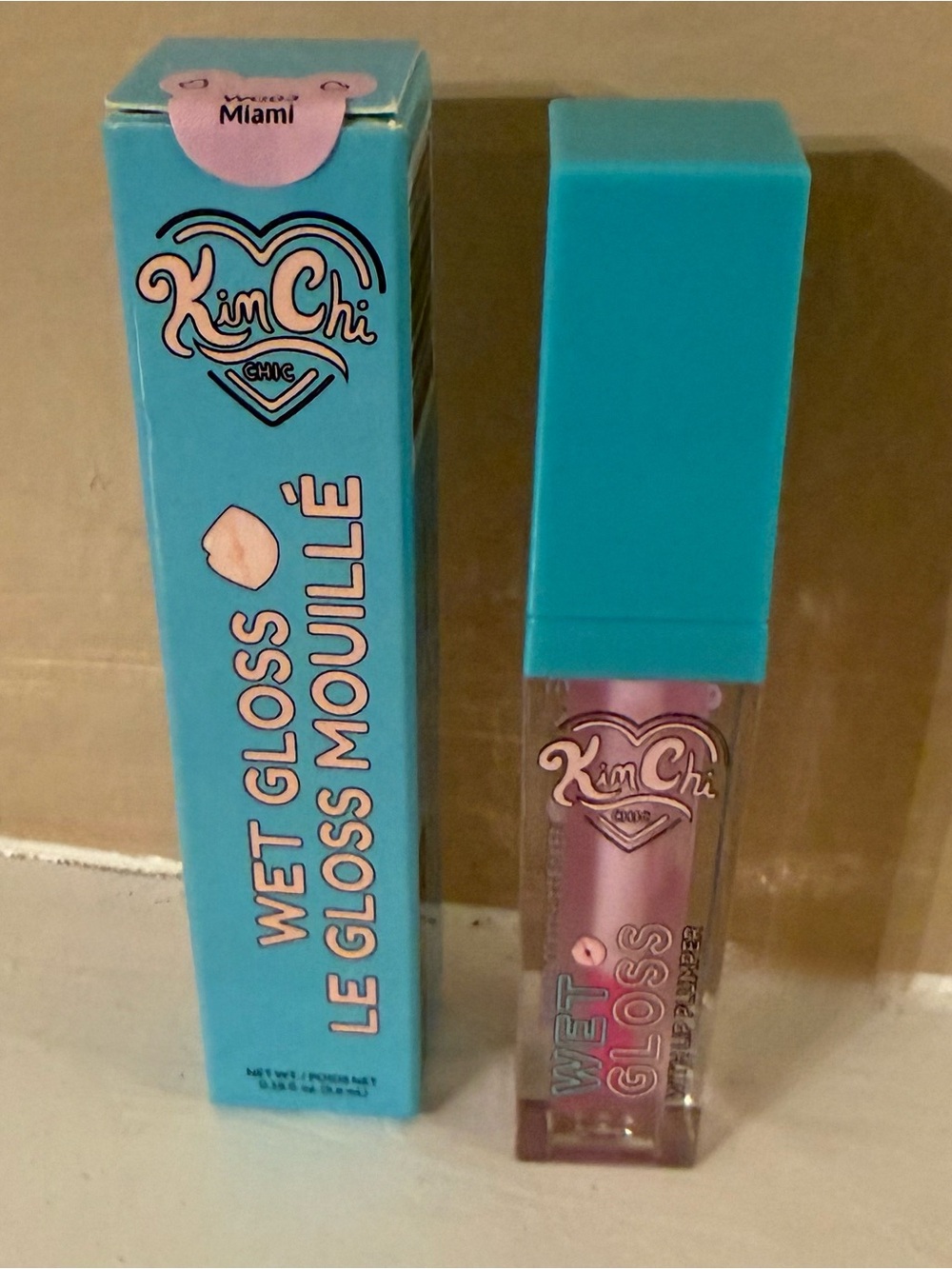KimChi Chic Beauty Wet Gloss with Plumper “Miami”~ (translucent hot pink)